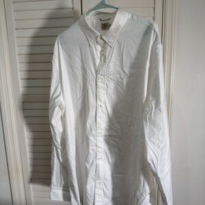 Faherty Crisp White Casual Button Down Shirt